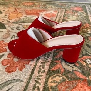 Velvet Red Women's Heels